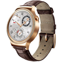 Huawei Watch Rose Gold Stainless Steel with Brown Leather Strap Image #1