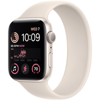 Apple Watch SE 2 44 мм (алюминиевый корпус, звездный свет/звездный свет, силиконовый ремешок)