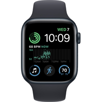 Apple Watch SE 2 44 мм (алюминиевый корпус, полуночный/полуночный, спортивные силиконовые ремешки S/M + M/L) Image #2
