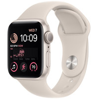 Apple Watch SE 2 40 мм (алюминиевый корпус, звездный свет/звездный свет, спортивные силиконовые ремешки S/M + M/L)