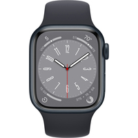 Apple Watch Series 8 41 мм (алюминиевый корпус, полуночный/полуночный, спортивный силиконовый ремешок M/L) Image #2