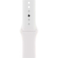 Apple Watch Series 8 45 мм (алюминиевый корпус, серебристый/белый, спортивный силиконовый ремешок M/L) Image #4