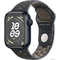 Apple Watch Nike Series 9 41 мм (алюминиевый корпус, полуночный/полуночный, спортивный силиконовый ремешок S/M) Image #1