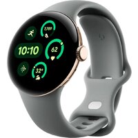 Google Pixel Watch 3 41 мм (золотистый шампань/лесной орех, спортивный силиконовый ремешок) Image #1