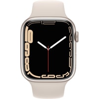 Apple Watch Series 7 45 мм (звездный свет/звездный свет спортивный) Image #2