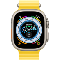 Apple Watch Ultra LTE 49 мм (титановый корпус, титановый/желтый, ремешок из эластомера) Image #2