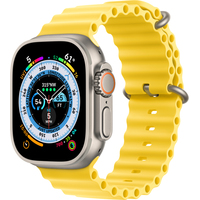 Apple Watch Ultra LTE 49 мм (титановый корпус, титановый/желтый, ремешок из эластомера) Image #1