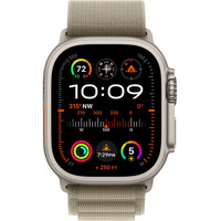 Apple Watch Ultra 2 LTE 49 мм (титановый корпус, титановый/оливковый, текстильный ремешок размера L) Image #2