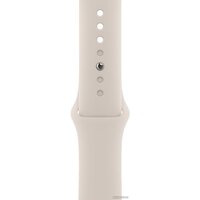 Apple Watch Series 9 45 мм (алюминиевый корпус, звездный свет/звездный свет, спортивный силиконовый ремешок S/M) Image #3