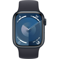Apple Watch Series 9 41 мм (алюминиевый корпус, полуночный/полуночный, спортивный силиконовый ремешок, размер 7) Image #2