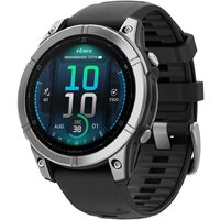 Garmin Fenix 8 E 47мм (нержавеющая сталь, черный силиконовый ремешок)