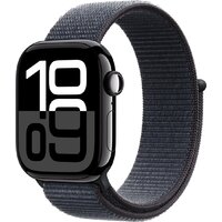 Apple Watch Series 10 42 мм (алюминиевый корпус, черный/темно-серый, нейлоновый ремешок)