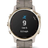 Garmin Fenix 6S Pro Solar (светло-золотистый, замша) Image #9