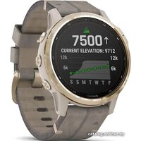 Garmin Fenix 6S Pro Solar (светло-золотистый, замша) Image #2