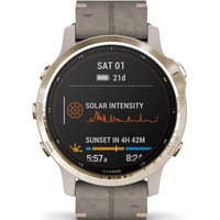 Garmin Fenix 6S Pro Solar (светло-золотистый, замша) Image #10