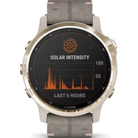 Garmin Fenix 6S Pro Solar (светло-золотистый, замша) Image #6