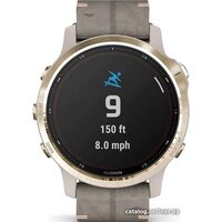 Garmin Fenix 6S Pro Solar (светло-золотистый, замша) Image #9