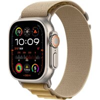 Apple Watch Ultra 2 LTE 49 мм (титановый корпус, титановый/бежевый, ремешок из полиэстера M) Image #1