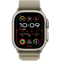 Apple Watch Ultra 2 LTE 49 мм (титановый корпус, титановый/оливковый, текстильный ремешок размера S) Image #2