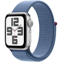 Apple Watch SE 2 40 мм (алюминиевый корпус, серебристый/грозовой синий, нейлоновый ремешок)