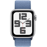 Apple Watch SE 2 40 мм (алюминиевый корпус, серебристый/грозовой синий, нейлоновый ремешок) Image #2