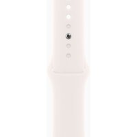 Apple Watch Series 10 42 мм (алюминиевый корпус, серебристый/легкие румяна, спортивный силиконовый ремешок S/M) Image #3