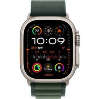 Apple Watch Ultra 2 LTE 49 мм (титановый корпус, титановый/зеленый, текстильный ремешок размера M) Image #2