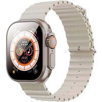 XO M9 Ultra (серебристый, с серым силиконовым ремешком)