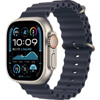 Apple Watch Ultra 2 LTE 49 мм (титановый корпус, титановый/темно-синий, ремешок из эластомера)