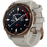 Garmin Descent Mk3i 43 мм (бронзово-серый титан, с серым силиконовым ремешком)