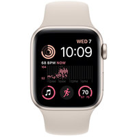 Apple Watch SE 2 40 мм (алюминиевый корпус, звездный свет/звездный свет, спортивный силиконовый ремешок M/L) Image #2