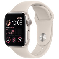 Apple Watch SE 2 40 мм (алюминиевый корпус, звездный свет/звездный свет, спортивный силиконовый ремешок M/L) Image #1