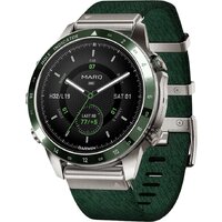 Garmin MARQ Golfer Gen 2 (титановый/темно-зеленый, с темно-зеленым нейлоновым ремешком)
