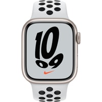 Apple Watch Nike Series 7 41 мм (звездный свет/чистая платина, черный) Image #2