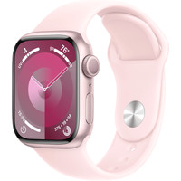 Apple Watch Series 9 41 мм (алюминиевый корпус, розовый/розовый, спортивный силиконовый ремешок S/M) Image #1