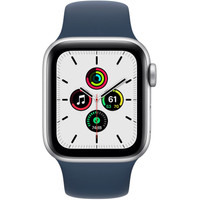Apple Watch SE LTE 40 мм (алюминий серебристый/синий омут спортивный) Image #2