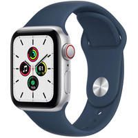 Apple Watch SE LTE 40 мм (алюминий серебристый/синий омут спортивный)