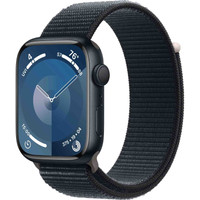 Apple Watch Series 9 45 мм (алюминиевый корпус, полуночный/полуночный, нейлоновый ремешок) Image #1