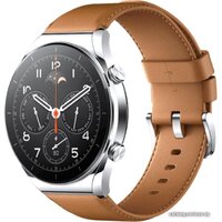 Xiaomi Watch S1 (серебристый/коричневый, международная версия) Image #1