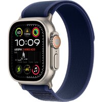 Apple Watch Ultra 2 LTE 49 мм (титановый корпус, титановый/синий, нейлоновый ремешок M/L)