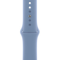 Apple Watch Series 9 41 мм (алюминиевый корпус, серебристый/зимний синий, спортивный силиконовый ремешок S/M) Image #3