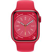 Apple Watch Series 8 41 мм (алюминиевый корпус, красный/красный, спортивный силиконовый ремешок S/M) Image #2