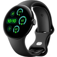 Google Pixel Watch 3 LTE 41 мм (черный матовый/обсидиан, спортивный силиконовый ремешок) Image #1