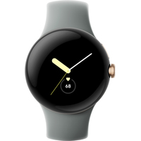 Google Pixel Watch (золотистый шампань/ореховый, спортивный силиконовый ремешок) Image #1