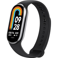 Xiaomi Smart Band 8 (серый, с черным силиконовым ремешком, китайская версия) Image #1