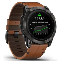 Умные часы Garmin Epix Pro Gen 2 Sapphire 51 мм (карбоново-серый титан/каштановый, с кожаным и силиконовым ремешками) - Изображение №3 — Chaika Market