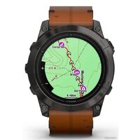 Умные часы Garmin Epix Pro Gen 2 Sapphire 51 мм (карбоново-серый титан/каштановый, с кожаным и силиконовым ремешками) - Изображение №4 — Chaika Market
