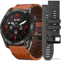 Умные часы Garmin Epix Pro Gen 2 Sapphire 51 мм (карбоново-серый титан/каштановый, с кожаным и силиконовым ремешками) - Изображение №1 — Chaika Market