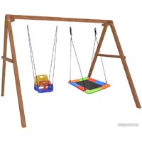 Капризун Деревянные с гнездом Лодка и качелями со спинкой Р911-46 Image #2