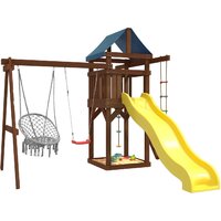 National Tree Company c качелями лодочка и подвесным плетеным креслом IgroWoods ДП-2 Premium